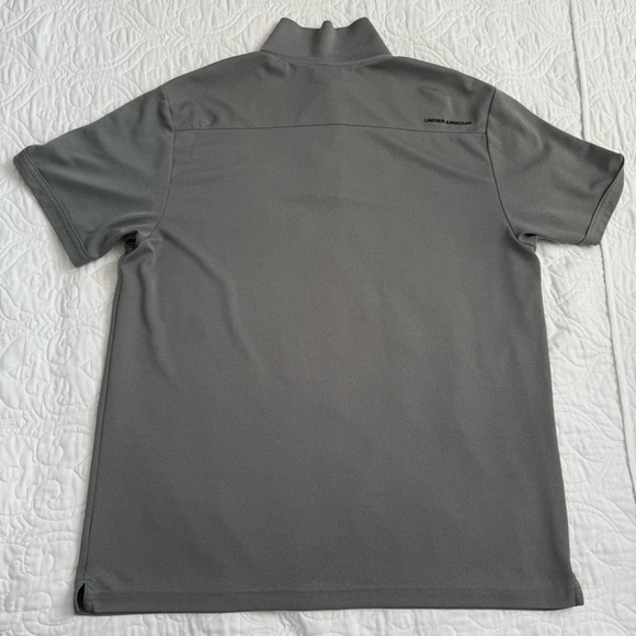 Under Armour Heat Gear Gray Polo Golf Sporty Collared Shirt Solid Men 2XL EUC - Picture 5 of 8